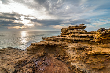 Cave beach in algarve, the south of Portugal