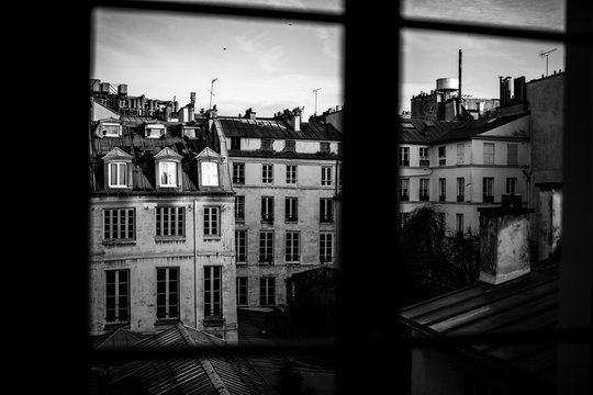 Paris Building Through The Window