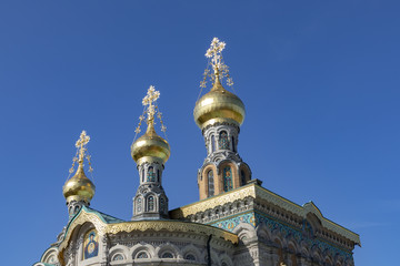 Fototapeta na wymiar top of orthodox church