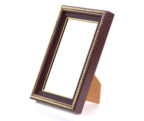Photo frame design on white background isolation