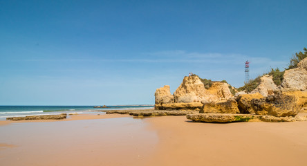 Wonderful view of portugal beach in Lagos Algarve Portugal