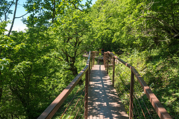Obraz premium Okatse Canyon, hiking trail above the canyon, Zeda Gordi, Georgia