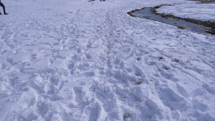 Landscape of mountain snow and nature