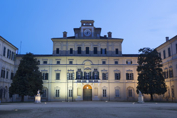Fototapeta na wymiar PARMA, ITALY - APRIL 18, 2018: The palace Palazzo Ducale - Ducal palace at dusk.