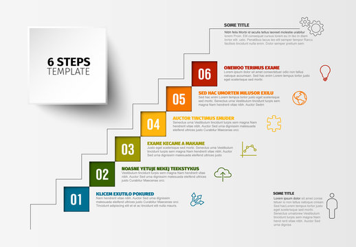 Square Steps Infographic Layout