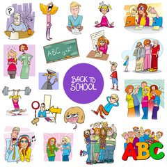 Fototapeta premium school and education carton set