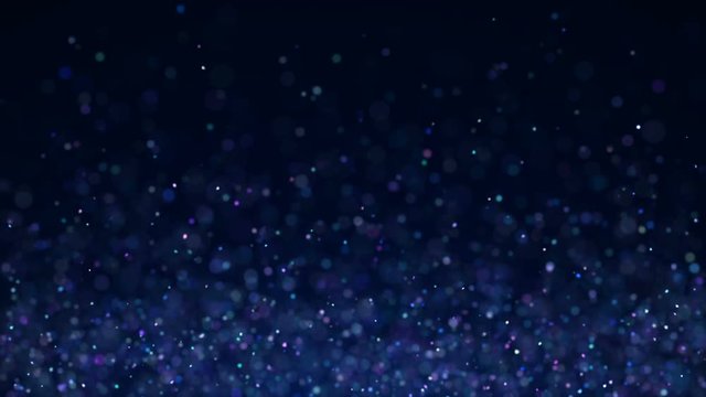 Flickering Particles, random motion of particles.On beatiful relaxing Background. Glittering Particles With Bokeh