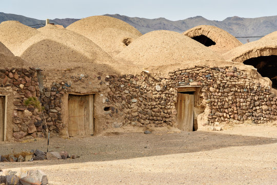 Traditional Iranian adobe village in Isfahan province. Iran