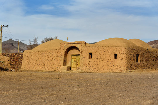 Traditional Iranian adobe village in Isfahan province. Iran