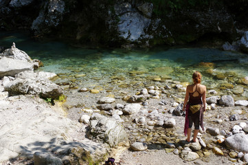 Naklejka premium Tolminska Korita, slovenie 