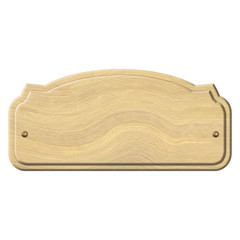 golden metal plate isolated on white