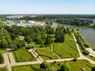 pond in Victory Park in Zelenograd in Moscow, Russia