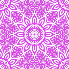 Decorative wallpaper for interior design. Modern geometric floral ornament. Seamless vector illustration