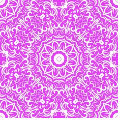 Seamless Floral pattern. Art-deco Geometric background. Modern graphic design. Vector illustration. For print, fashion