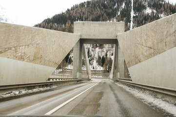 Concrete bridge structures.