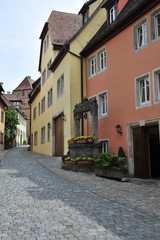 Naklejka premium Medieval buildings and architecture in Rothenburg ob der Tauber, Germany