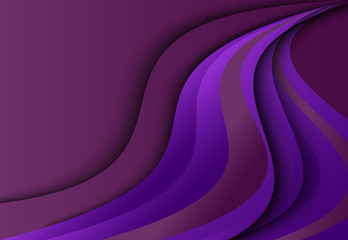 Purple abstract curve and wavy background for card, annual business report, poster template