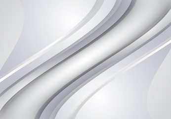 White and Gray abstract curve and wavy background