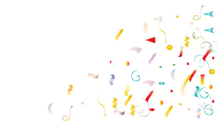 Trendy Xmas Party Tinsel Vector Foil Confetti Cool Foil Border Fireworks Explosion, Blast, Burst, New Year, Christmas, Birthday Celebration. Cool Summer Coctail Party Colored Gradient Tinsel Confetti.