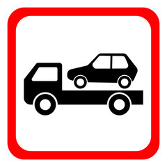 Car Towing Truck Vector Illustration