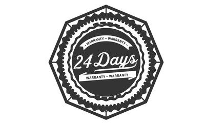 24 days  warranty icon stamp