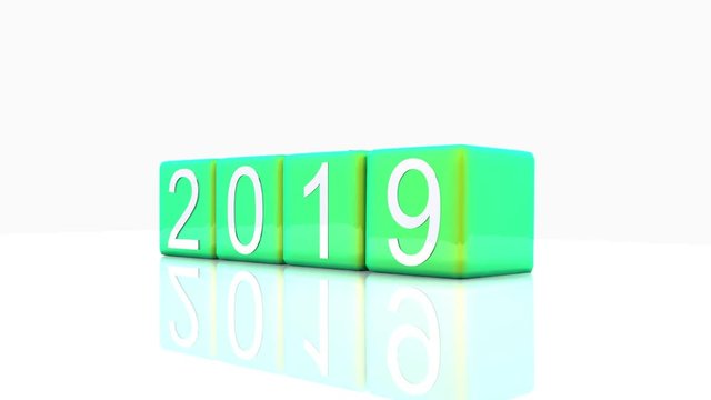 Arrivo del nuovo anno in 3D - 2019