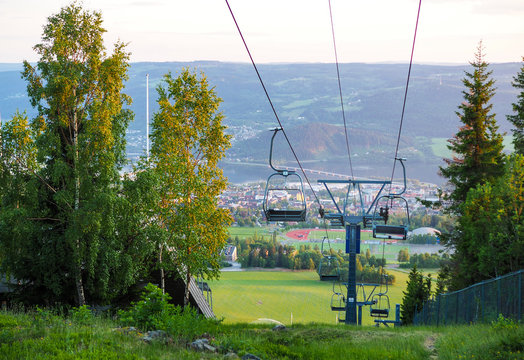 Chairlift Ski Lift by Summer in Valley