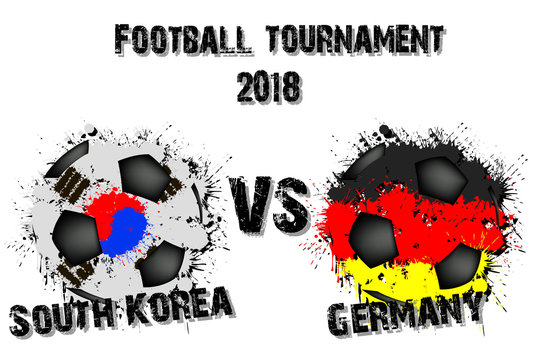 Soccer game South Korea vs Germany