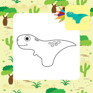Cute Dino coloring book