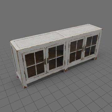 Distressed display cabinet