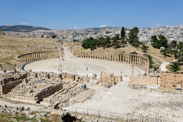 Fototapeta na wymiar Giordania antiche rovine di Jerash