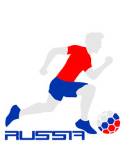 text cool russia russland stürmer tor schießen fan feiern party ball muster flagge gewinner sieger