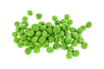 Green pea isolated on white background