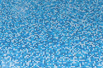 Blue white tile for the pool