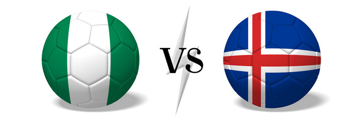 Soccer championship - Nigeria vs Iceland