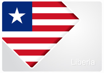Liberian flag design background. Vector illustration.