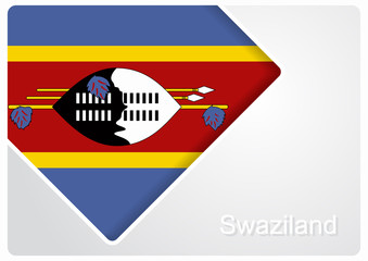 Swaziland flag design background. Vector illustration.