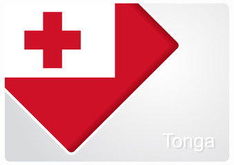 Fototapeta premium Tonga flag design background. Vector illustration.