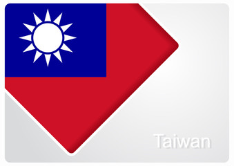 Taiwan flag design background. Vector illustration.
