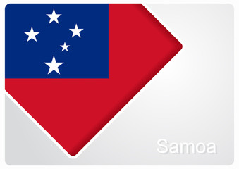 Samoan flag design background. Vector illustration.