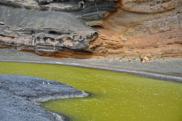 Lanzarote, grüne Lagune von El Golfo