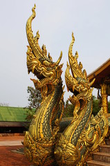 Fototapeta na wymiar serpent in thailand temple