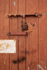 old worn wooden door