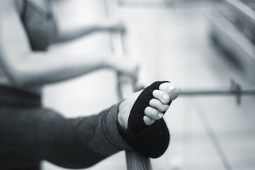 Pilates ballet bar stretching