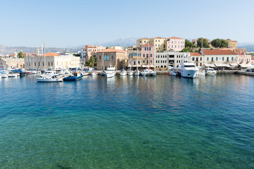 Fototapeta na wymiar Seaport in Chania, Crete