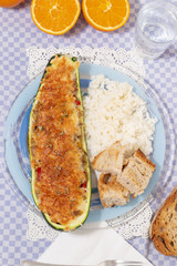 meat and vegetables zucchini