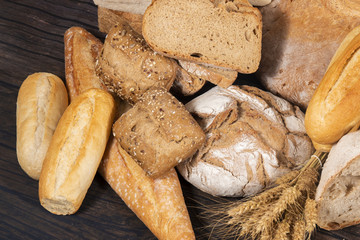 Fresh Assortment of baked bread varieties