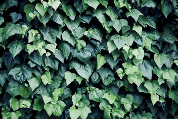 Green wall shape scalloped leafs texture for background