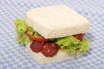 sandwich with chorizo
