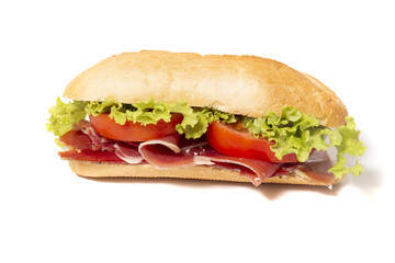 sandwich with smoked cured ham